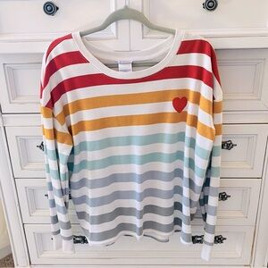 Colorful striped sweatershirt